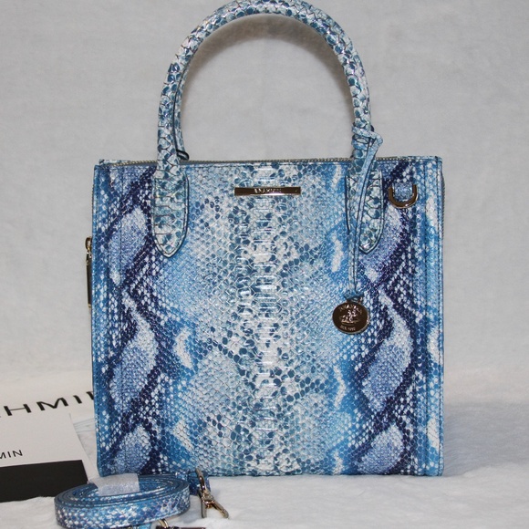BRAHMIN Small Caroline Joyful Oceangrove Satchel Tote Bag Purse Handbag - Picture 1 of 7